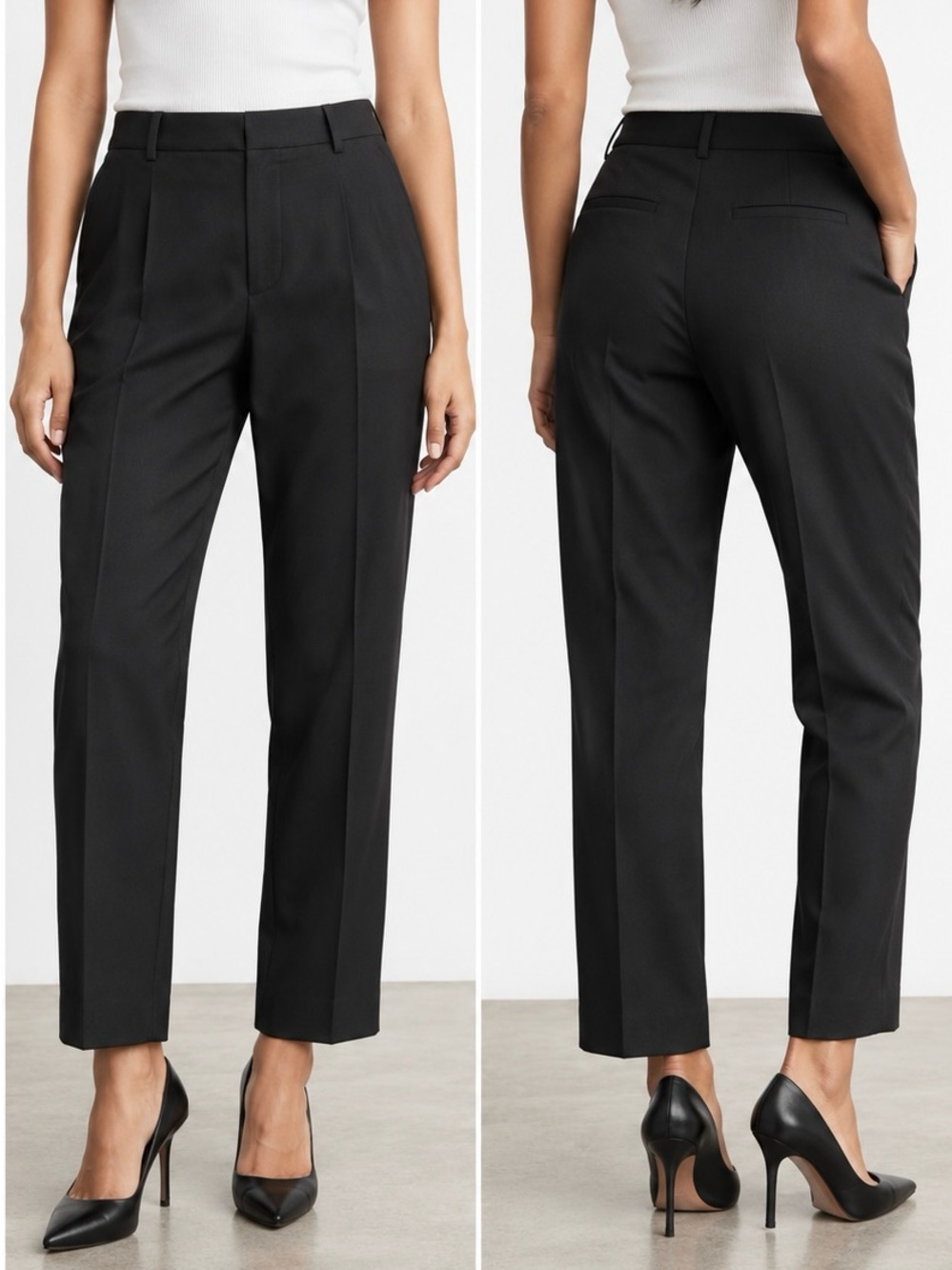 Women's Black Tailored Trousers